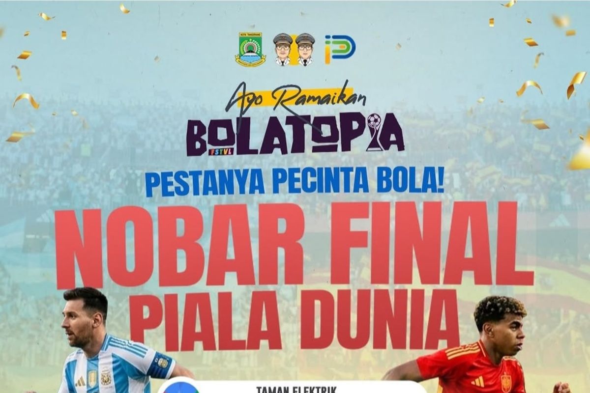 Nobar Final Piala Dunia 2026 di Taman Elektrik dan Alun-Alun Tangerang, Pemkot Imbau Warga Jaga Sportivitas