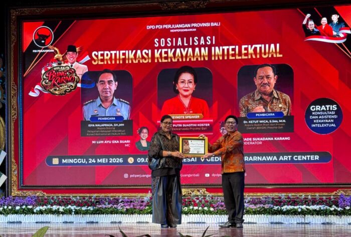 DPD PDI Perjuangan Bali Sosialisasi Sertifikasi HKI, Targetkan 500 Pelaku UMKM dan Seniman di Denpasar