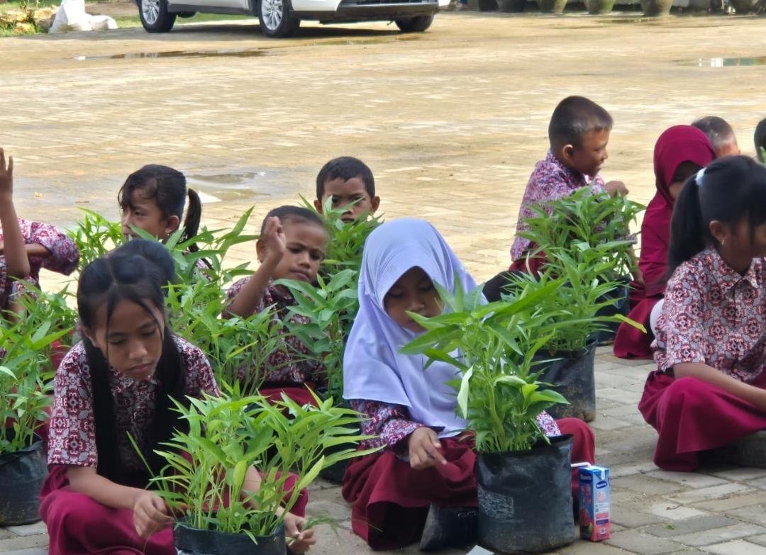 Lomba Kebun Sayur Antarkelas di SDN 002 Bontang Barat Dinilai Efektif Tanamkan Cinta Pertanian pada Anak Sejak Dini