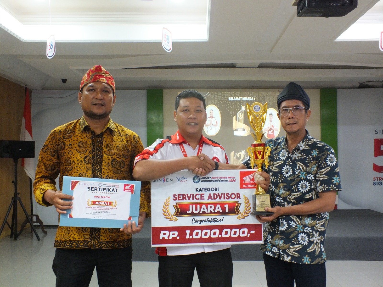 290 Teknisi dan 46 Service Advisor Ikut Kompetisi AHASS Honda di Jambi, Enam Terbaik Siap ke Tingkat Nasional