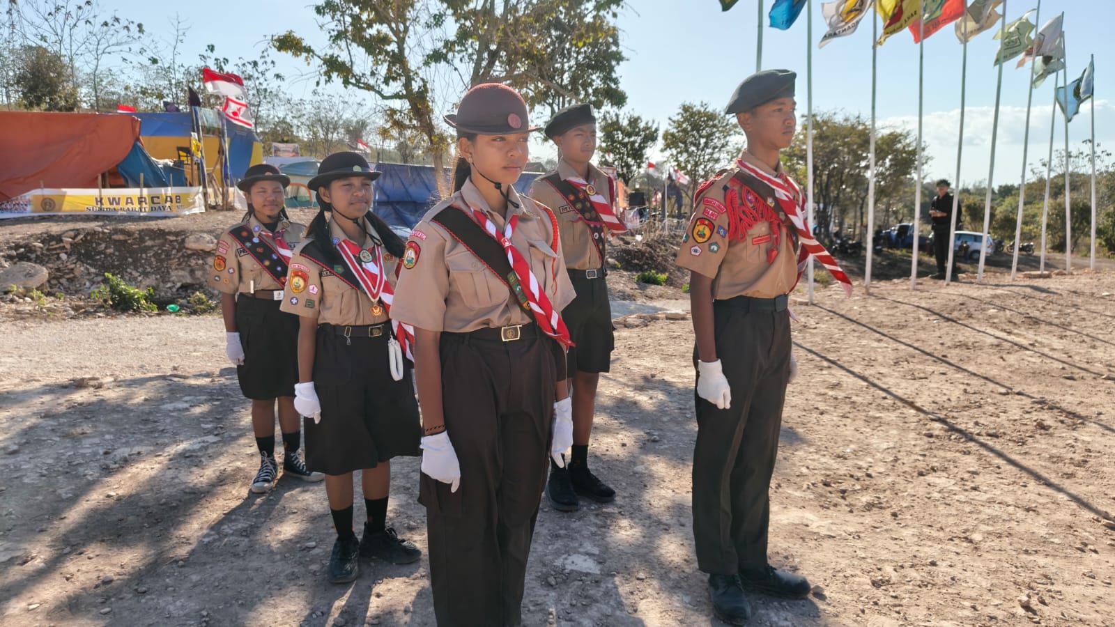 Peserta Pramuka Lembata Fatir Karmawan Dipercaya Pimpin Penurunan Bendera di Penutupan Jamda X NTT