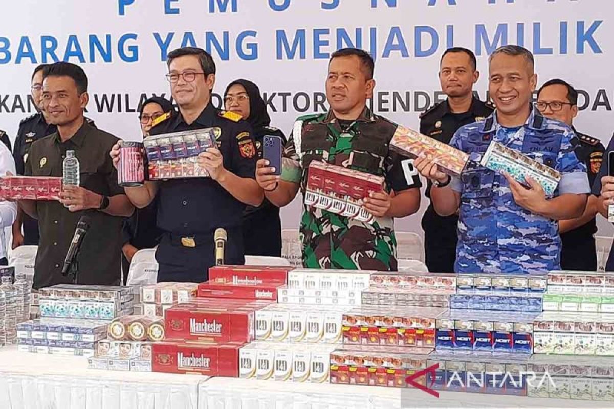 Bea Cukai Aceh Musnahkan 1,46 Juta Batang Rokok Ilegal, Nilai Barang Capai Rp 1,83 Miliar