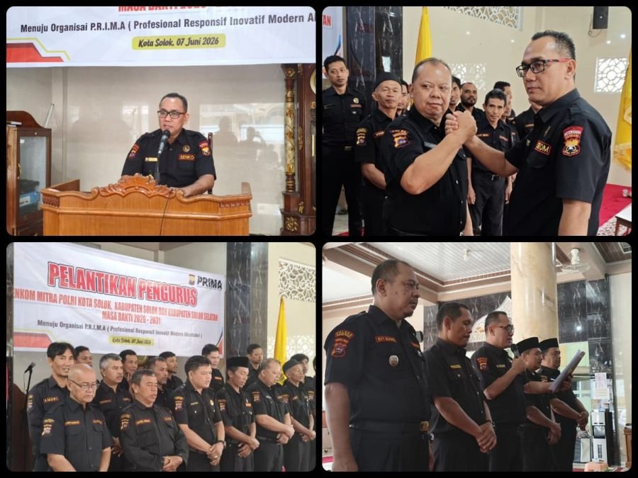 Pengurus Senkom Mitra Polri Kota Solok dan Dua Kabupaten Dilantik, Targetkan SDM Lebih Profesional Hingga 2031