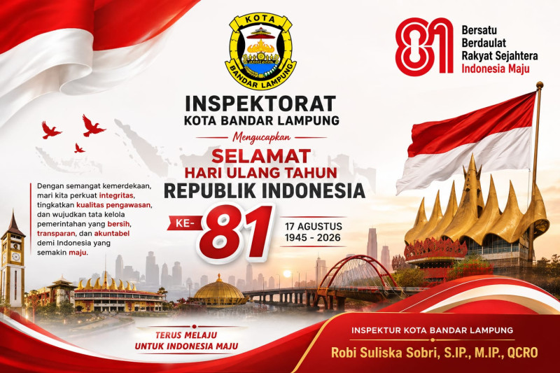 Semangat HUT ke-81 RI, Inspektorat Bandar Lampung Perkuat Integritas dan Pengawasan Internal