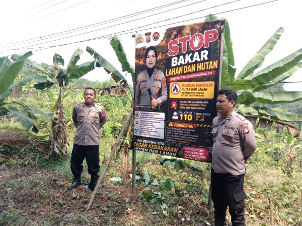 Polsek Muncang Lebak Patroli Karhutla ke Kampung Bengkok, Warga Diimbau Stop Bakar Lahan