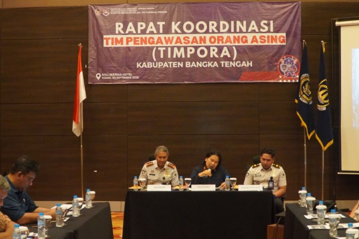 Timpora Bangka Tengah Perkuat Sinergi Lintas Instansi Terkait Pengawasan WNA yang Makin Digital
