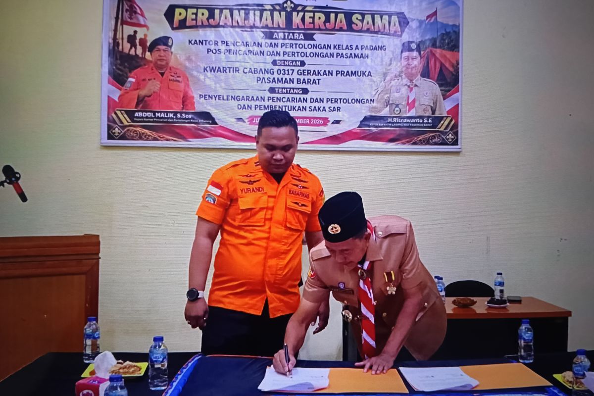 Pramuka Pasaman Barat dan Basarnas Teken Kerja Sama, Bentuk SAKA SAR untuk Siaga Bencana