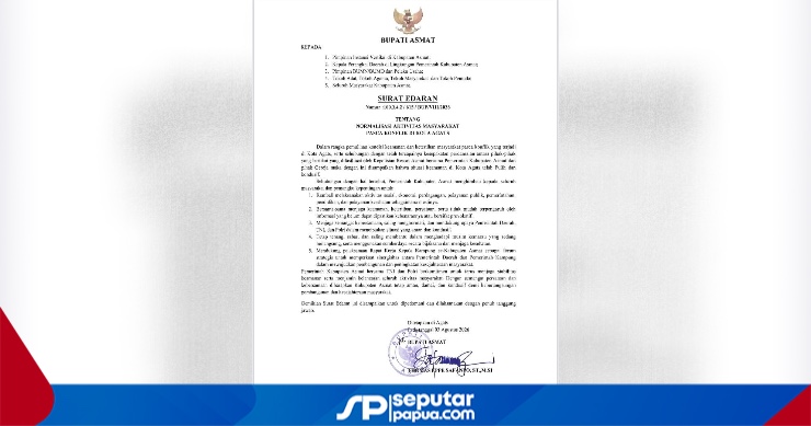 Pemkab Asmat Terbitkan Edaran Normalisasi Aktivitas Masyarakat Pasca-Konflik di Agats, Warga Diminta Kembali Beraktivitas Normal