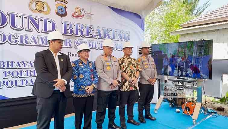 Polda Kalsel Bor Sumur Air Bersih di Wilayah Rawan Kekeringan Kabupaten Banjar, Antisipasi Musim Kemarau