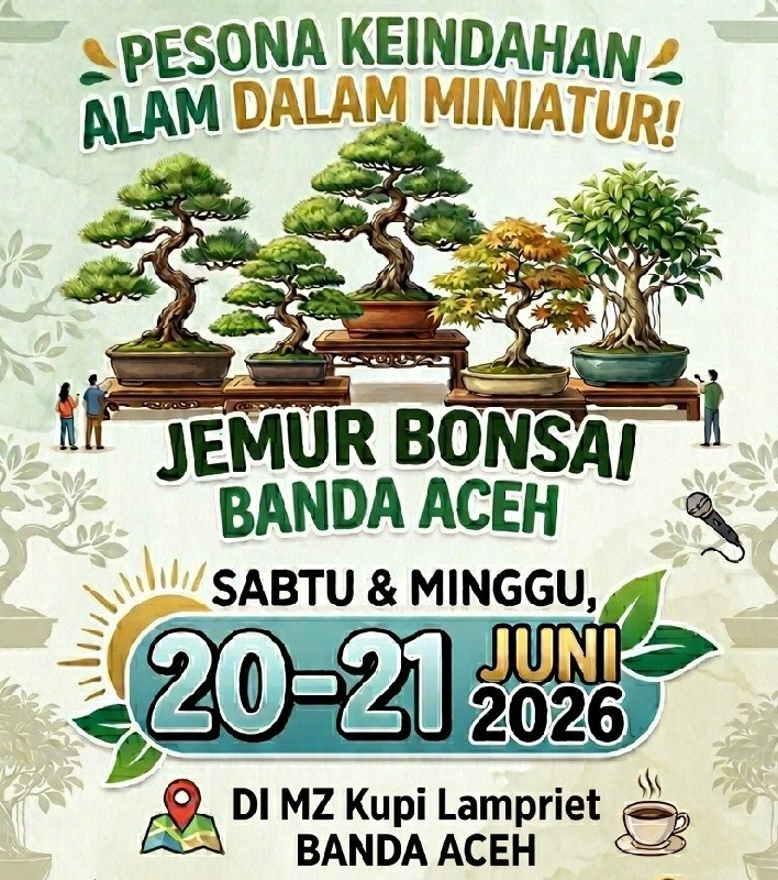 Komunitas Bonsai Banda Aceh Gelar Pameran 