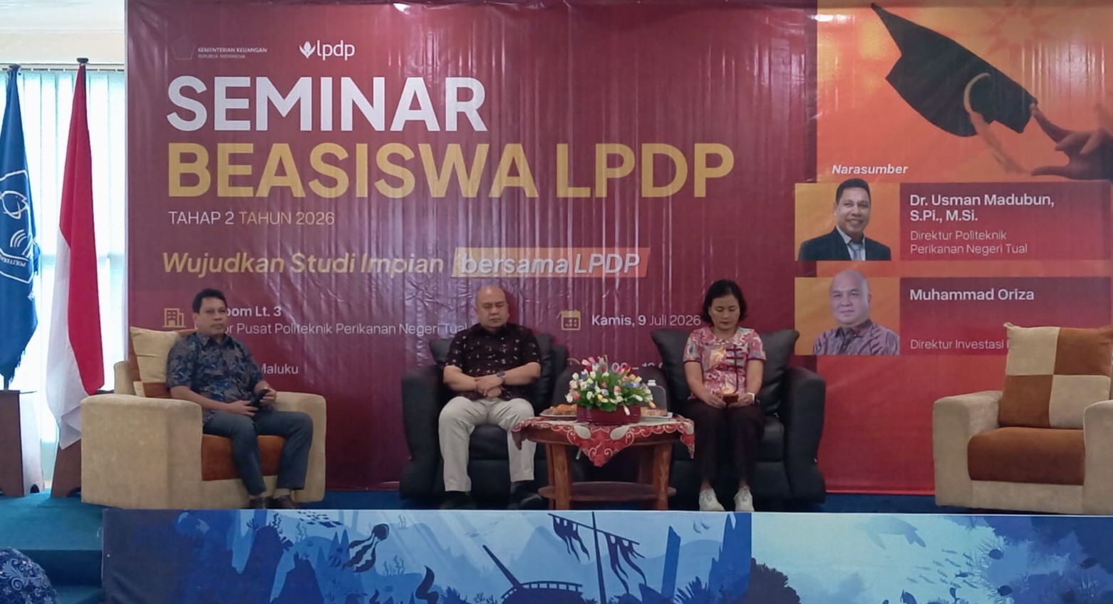 LPDP Buka Beasiswa Tahap II 2026, Poltek Perikanan Negeri Tual Jadi Tuan Rumah Sosialisasi untuk 200 Peserta