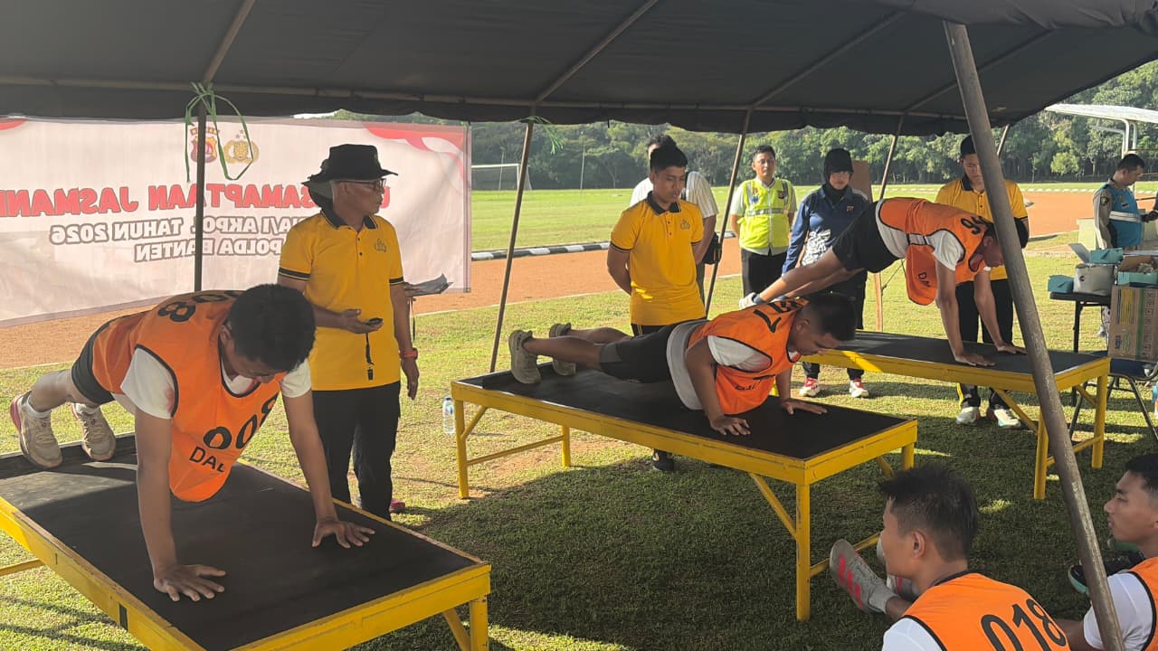 Polda Banten Mulai Tes Jasmani 46 Calon Taruna Akpol 2026 di Stadion Heroik Serang, Kapolda Ingatkan Prinsip BETAH
