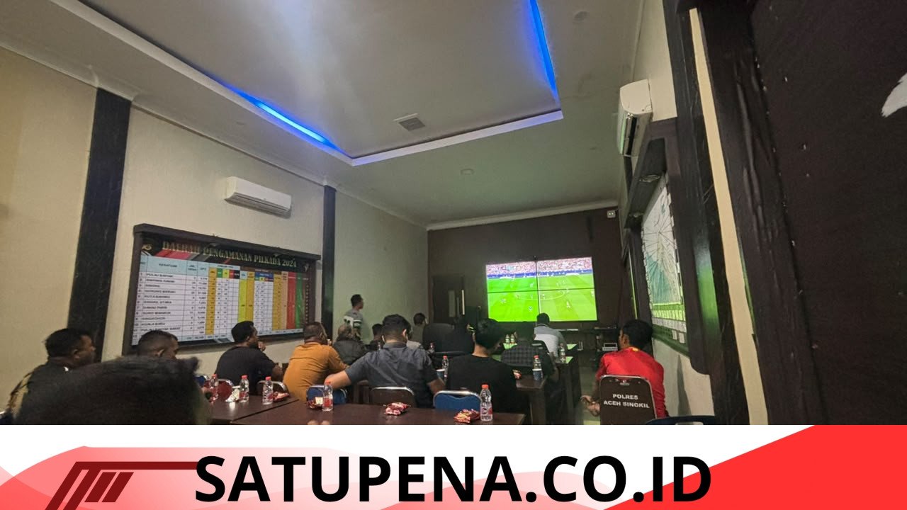Polres Aceh Singkil dan Kodim 0109 Nobar Semifinal Piala Dunia 2026, Perkuat Sinergitas TNI-Polri di Aula Tribrata
