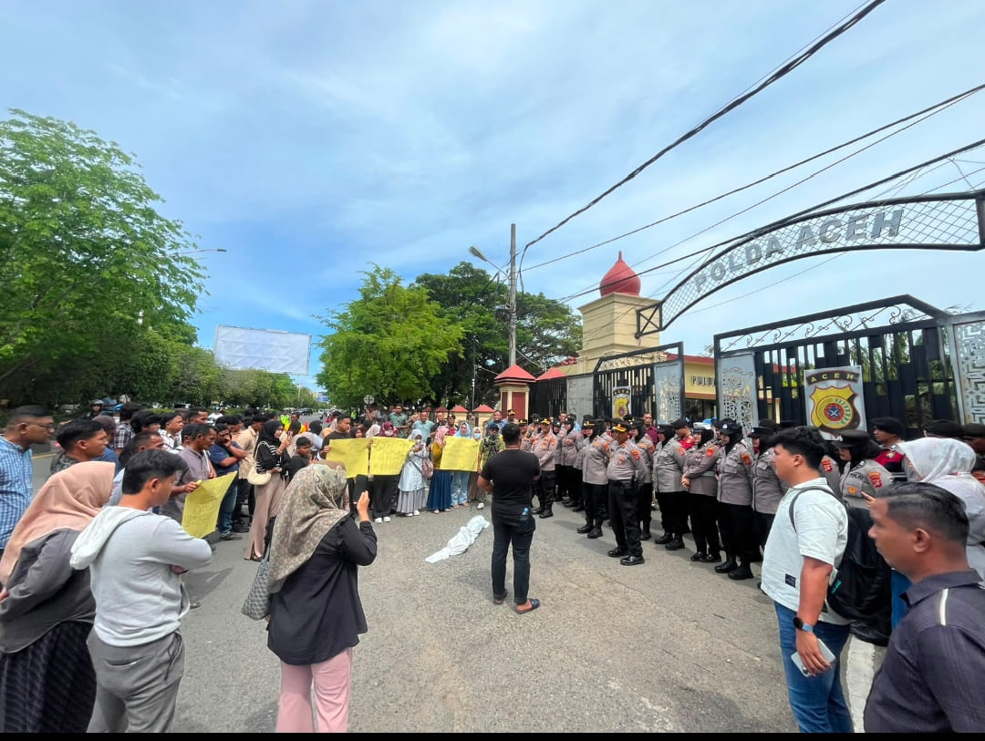Korban Laporan di Polres Aceh Barat Bawa Aksi ke Polda, Desak Usut Dalang Demo Tandingan
