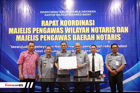 Kemenkum Sulbar Perkuat Pengawasan Notaris Lewat Rapat Koordinasi MPWN dan MPDN, Ini 3 Poin Penting yang Disepakati