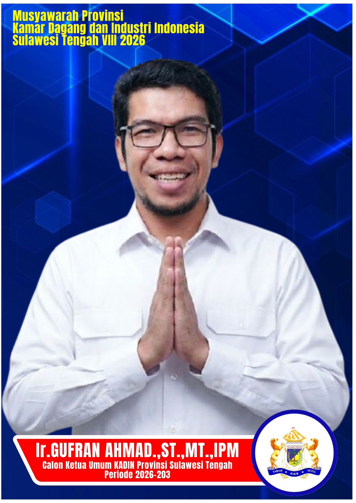 Tim Pemenangan Gufran Ahmad Serahkan Berkas Pencalonan Ketua Umum Kadin Sulteng Usai Shalat Jumat