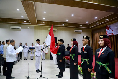 Wabup Serang Resmi Lantik Duta Pancasila Paskibraka Indonesia, Bakal Roadshow ke Seluruh SMP hingga SMA