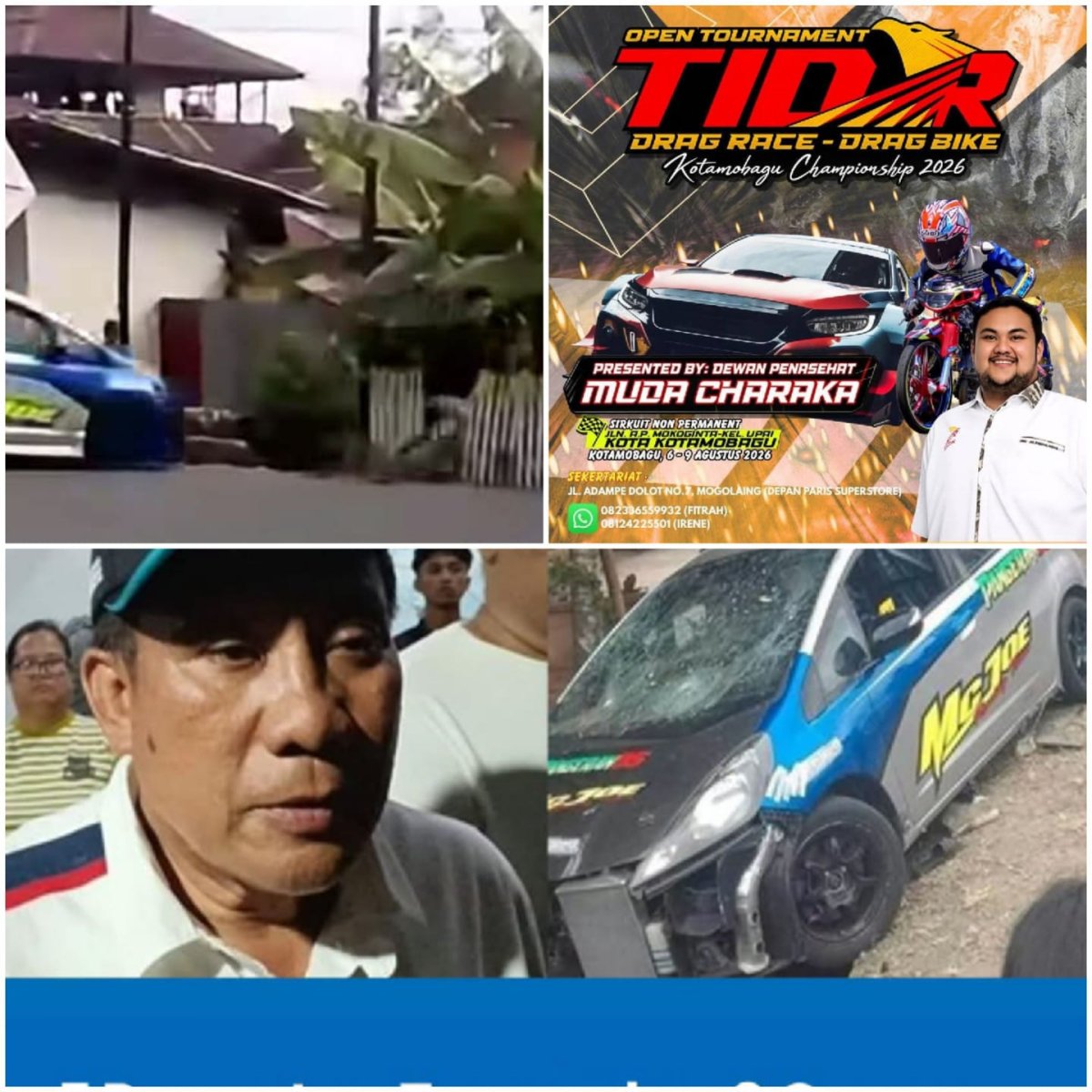 Tragedi Drag Race di Sulawesi Utara: Pengemudi Jadi Tersangka, Publik Pertanyakan Peran Panitia dan Polda Sulut