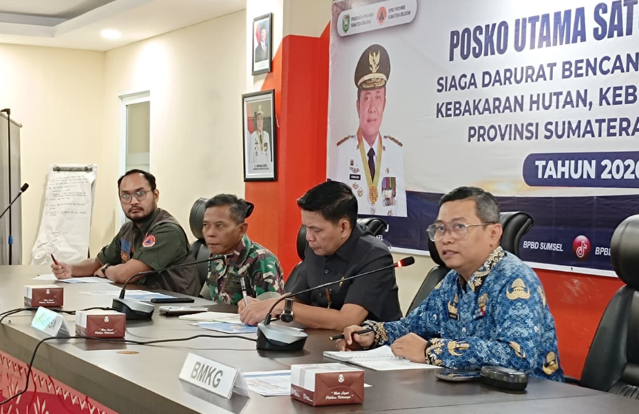 BPBD Sumsel Evaluasi Kesiapan Satgas Karhutla, 6 Helikopter dan Pesawat Patroli Disiagakan Hadapi Puncak Kemarau