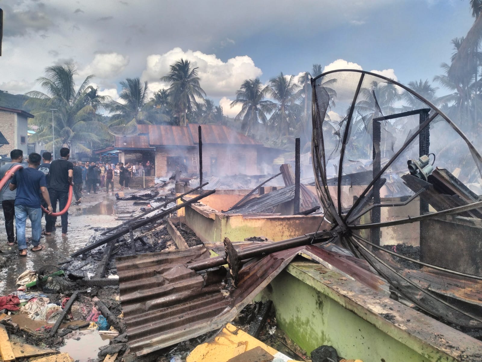Kebakaran Hebat di Aceh Tenggara Hanguskan Tujuh Rumah, 13 KK Kehilangan Tempat Tinggal