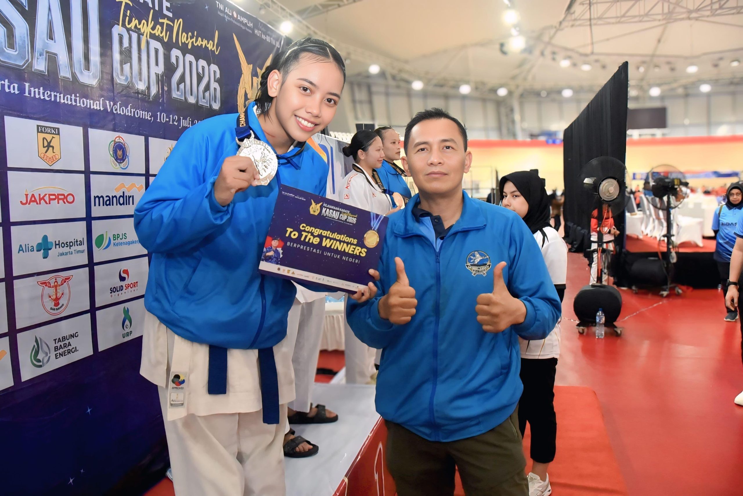 Atlet Karate Lanud RSA Natuna Serda Zahra Rahma Qalbina Raih Dua Medali Perak di Kejurnas Kasau Cup 2026