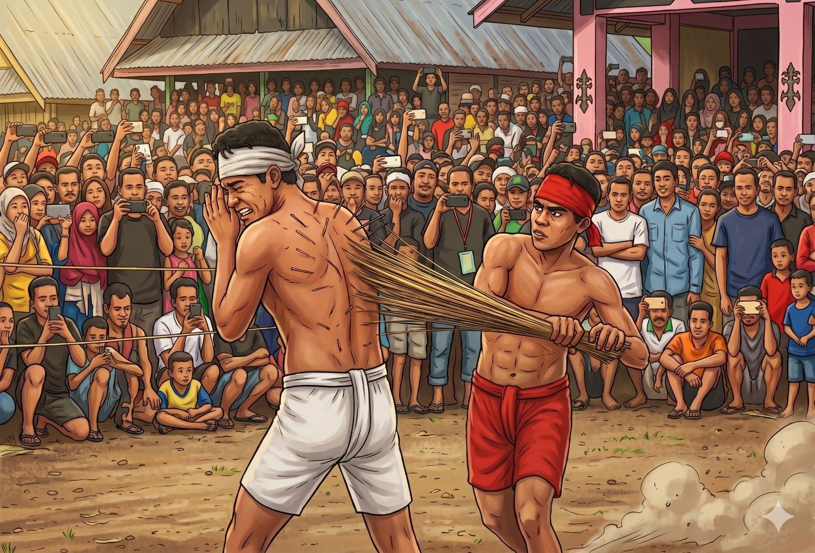 Bukan Sekadar Adu Pukul, Ini Makna di Balik Tradisi Pukul Sapu di Mamala dan Morella, Ambon