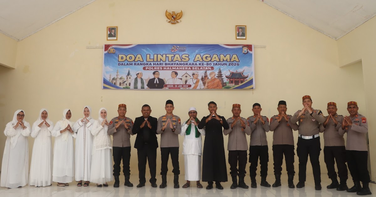 Sambut HUT Bhayangkara ke-80, Polres Halmahera Selatan Gelar Doa Lintas Agama Tiga Pemuka Iman Pimpin Ritual