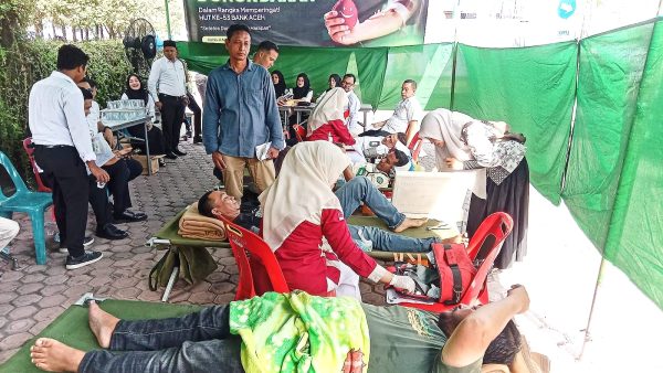 HUT ke-53 Bank Aceh Syariah, Cabang Bireuen Kumpulkan 162 Kantong Darah untuk UPD RSUD dr Fauziah