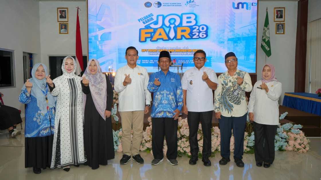 Sekda Metro Ahmad Hariyanto Buka Job Fair UM Metro, Targetkan Tekan Angka Pengangguran Lewat Sinergi Kampus-Pemkot-Perusahaan
