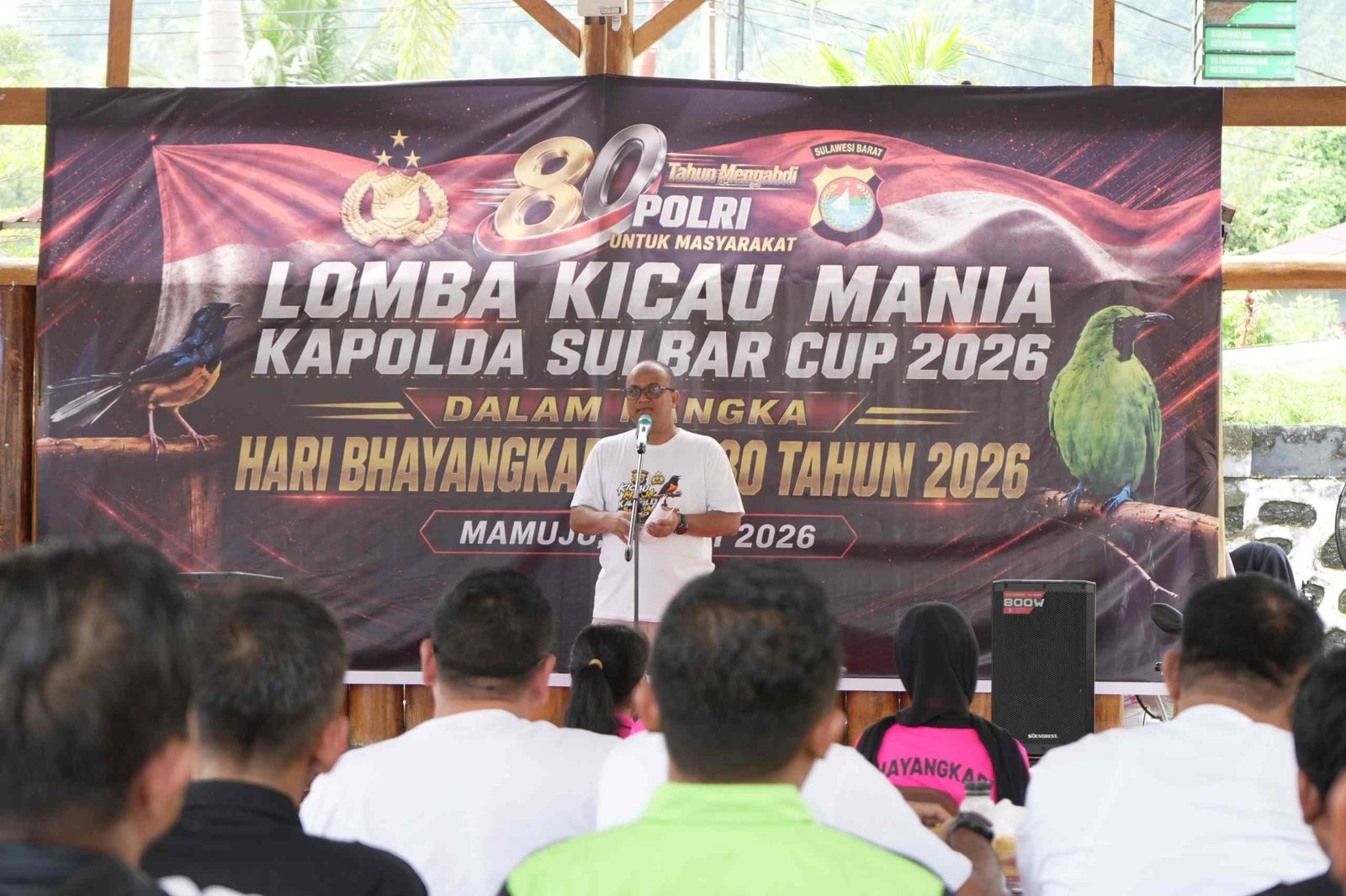 Kapolda Sulbar Buka Lomba Kicau Mania di Hari Bhayangkara ke-80, Ratusan Peserta dari 12 Daerah Ikut Berlomba