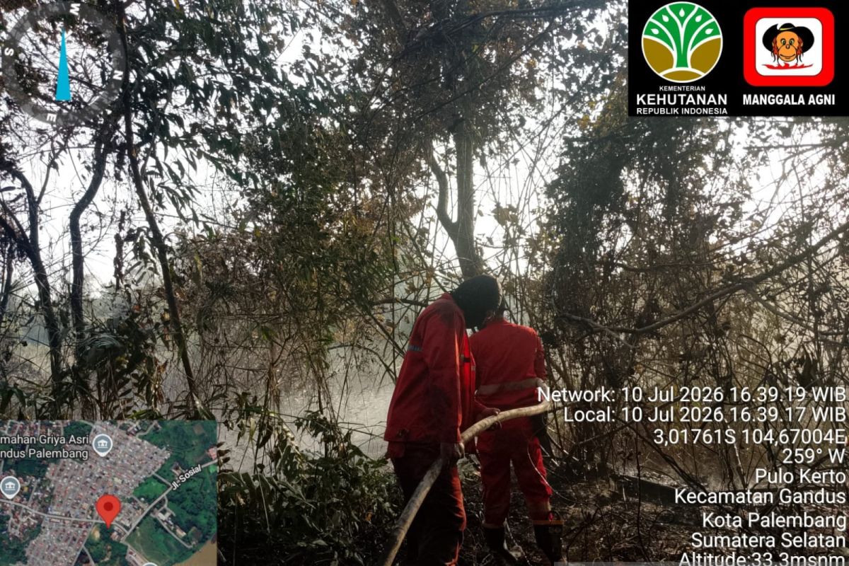 Balai Dalkarhut Kementerian Kehutanan Siagakan Personel Tambahan di Indralaya Antisipasi Karhutla Sumsel, Pantau FFMC Tinggi