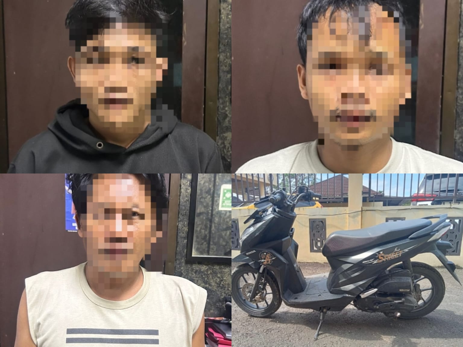 Polres Serang Bekuk Spesialis Pembobol Rumah di Kibin, 3 Tersangka dan 4 Handphone Diamankan