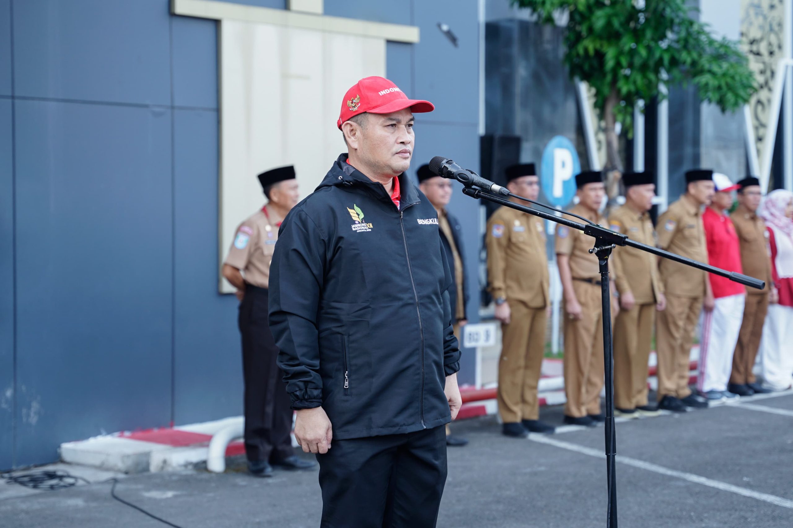 340 Peserta Kontingen Pramuka Bengkulu Dilepas ke Jambore Nasional XII 2026 di Cibubur