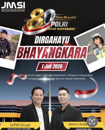 JMSI Babel Ucapkan Selamat Hari Bhayangkara ke-80, Dorong Polri Terus Tingkatkan Profesionalisme