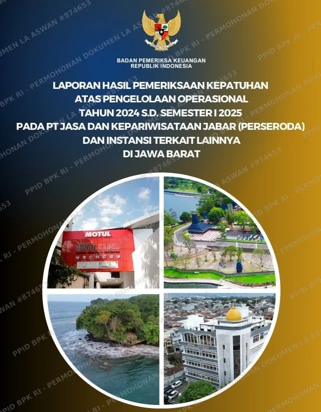 BPK Temukan Kebocoran Pendapatan Jaswita Jabar Rp6,3 Miliar, Tagihan Sewa dan Denda Mitra Tak Dipungut