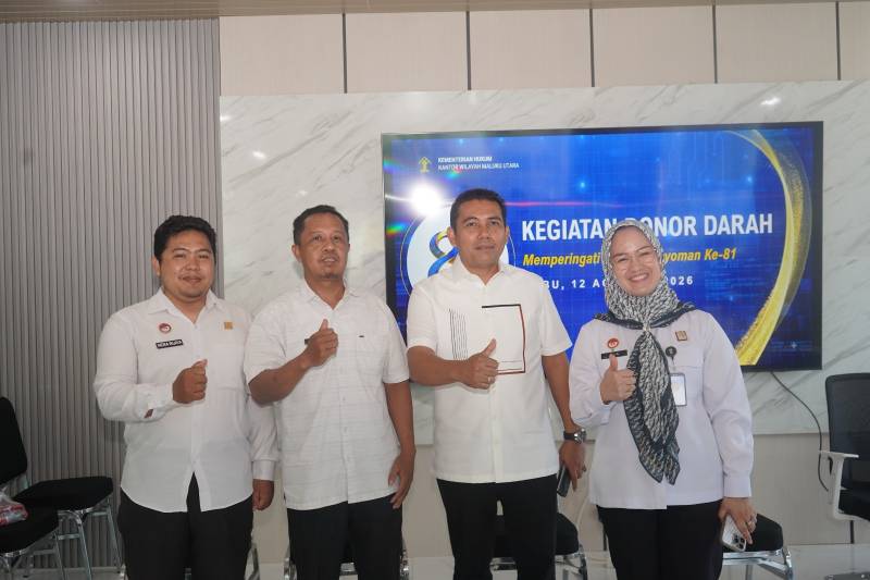 Kanwil Kemenkum Maluku Utara Gelar Donor Darah dan Cek Kesehatan Gratis di Ternate, Diikuti Pegawai dan Masyarakat