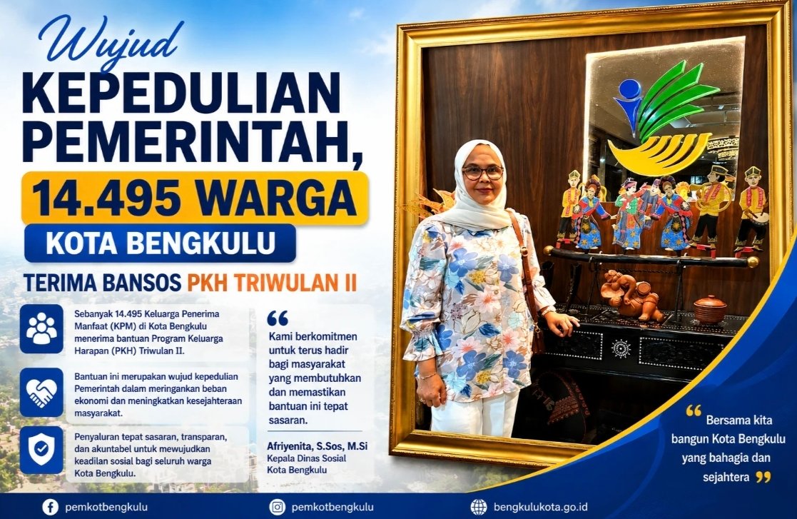 Validasi Data Diperketat, 14.495 Warga Kota Bengkulu Terima PKH Triwulan II Tahun 2026