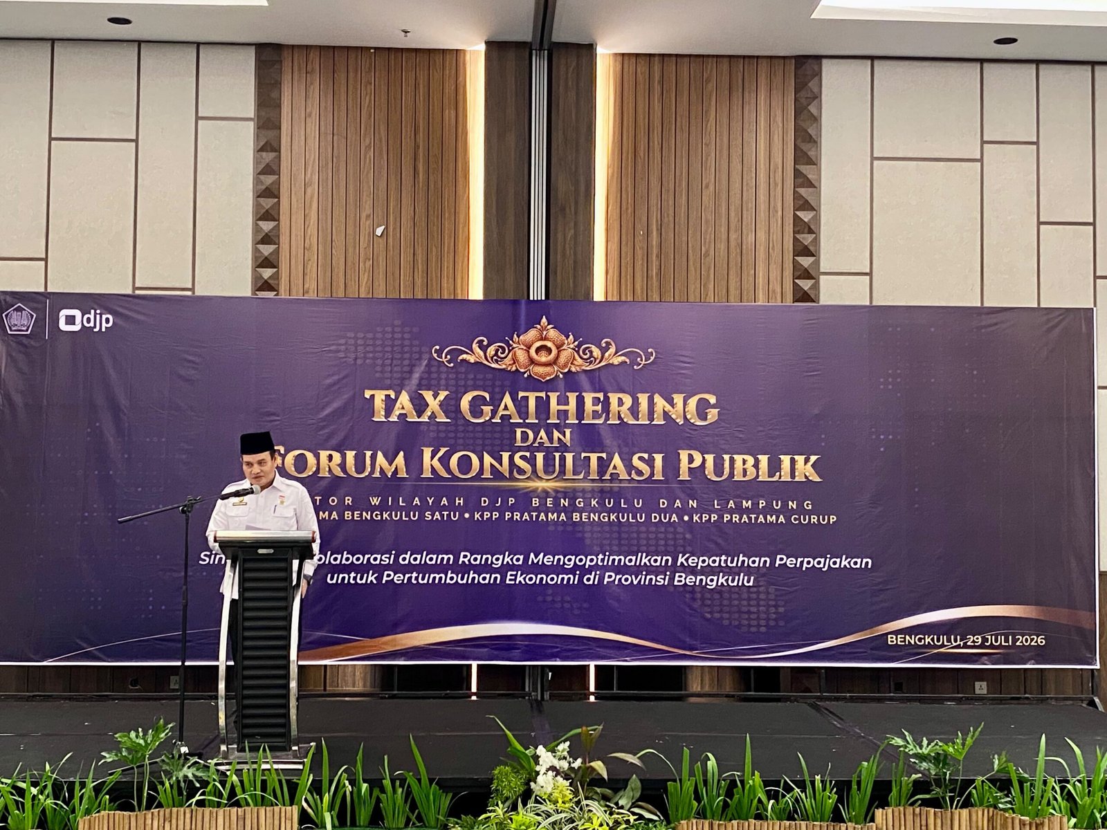 Sekda Bengkulu Herwan Antoni Hadiri Tax Gathering DJP, Pajak untuk Pembangunan Daerah dan Kesejahteraan Masyarakat
