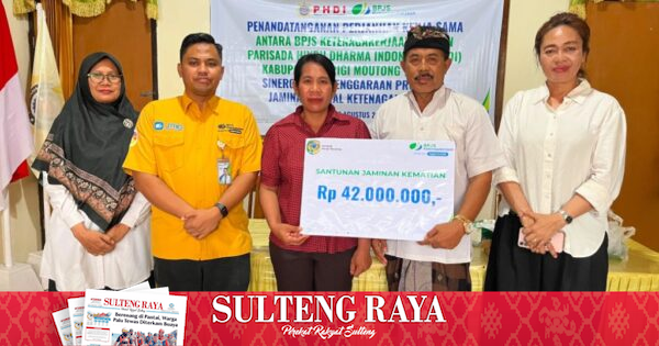 BPJS Ketenagakerjaan Palu dan PHDI Parigi Moutong Teken Kerja Sama, Pekerja Informal Umat Hindu Dapat Jaminan Sosial