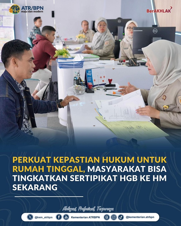 Biaya Cuma Rp50.000, Proses 5 Hari Kerja: Pemilik Rumah HGB di Jambi Kini Bisa Ubah Sertifikat Jadi Hak Milik