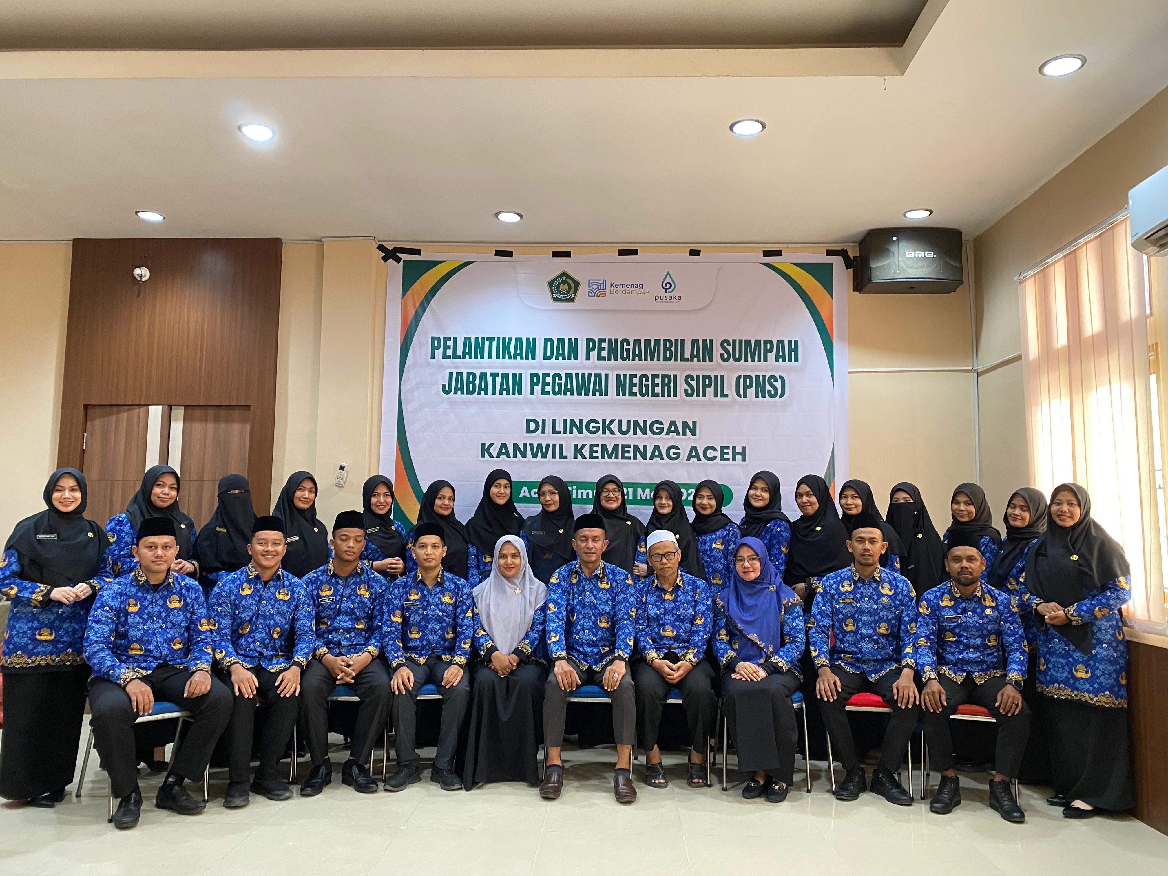 24 CPNS Kemenag Aceh Timur Resmi Dilantik Jadi PNS Secara Daring, Didominasi Formasi Guru