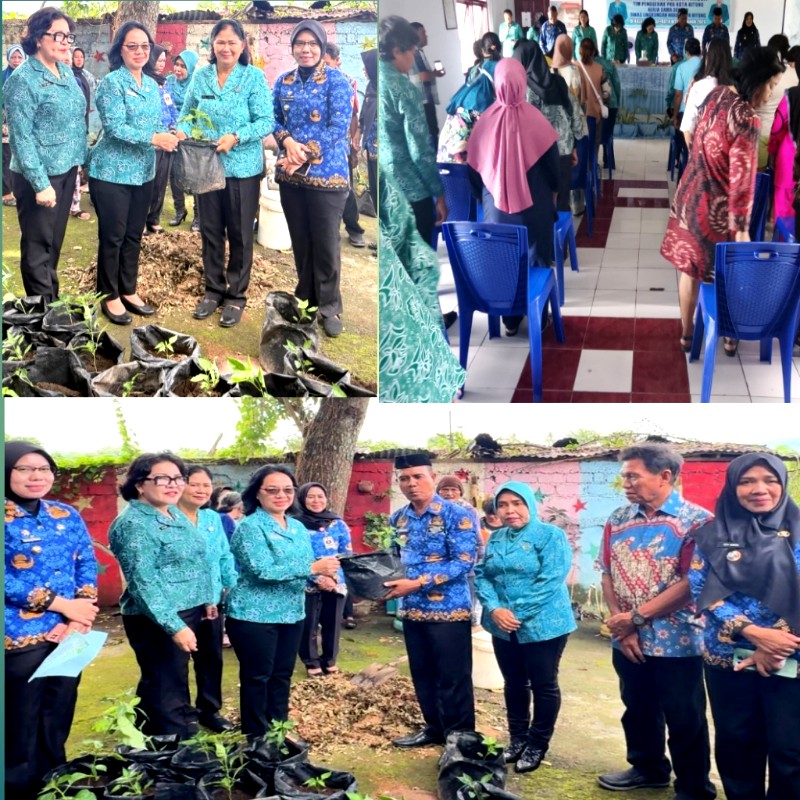 Ketua TP PKK Bitung Ellen Sondakh Bagikan Bibit Cabai ke Puluhan IRT di Maesa, Antisipasi Harga Cabai yang Merangkak Naik