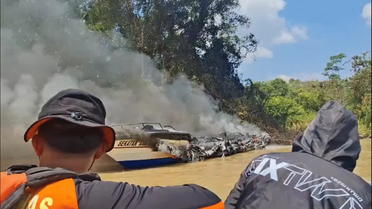 Speedboat Sekatak A3 Terbakar di Perairan Bulungan, 30 Penumpang dan Kru Selamat Dievakuasi ke Tepian