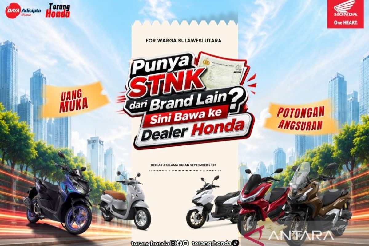 Trade In dan Repeat Order Honda di Sulawesi Utara Sepanjang September 2026, Angsuran Potong Rp100 Ribu