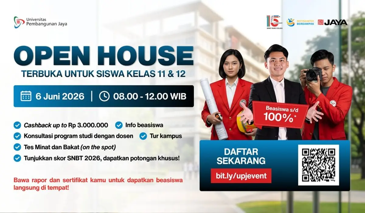 Universitas Pembangunan Jaya Buka Open House Pendidikan Urban di Tangsel, Tawarkan Kuliah Sambil Eksplorasi Kota