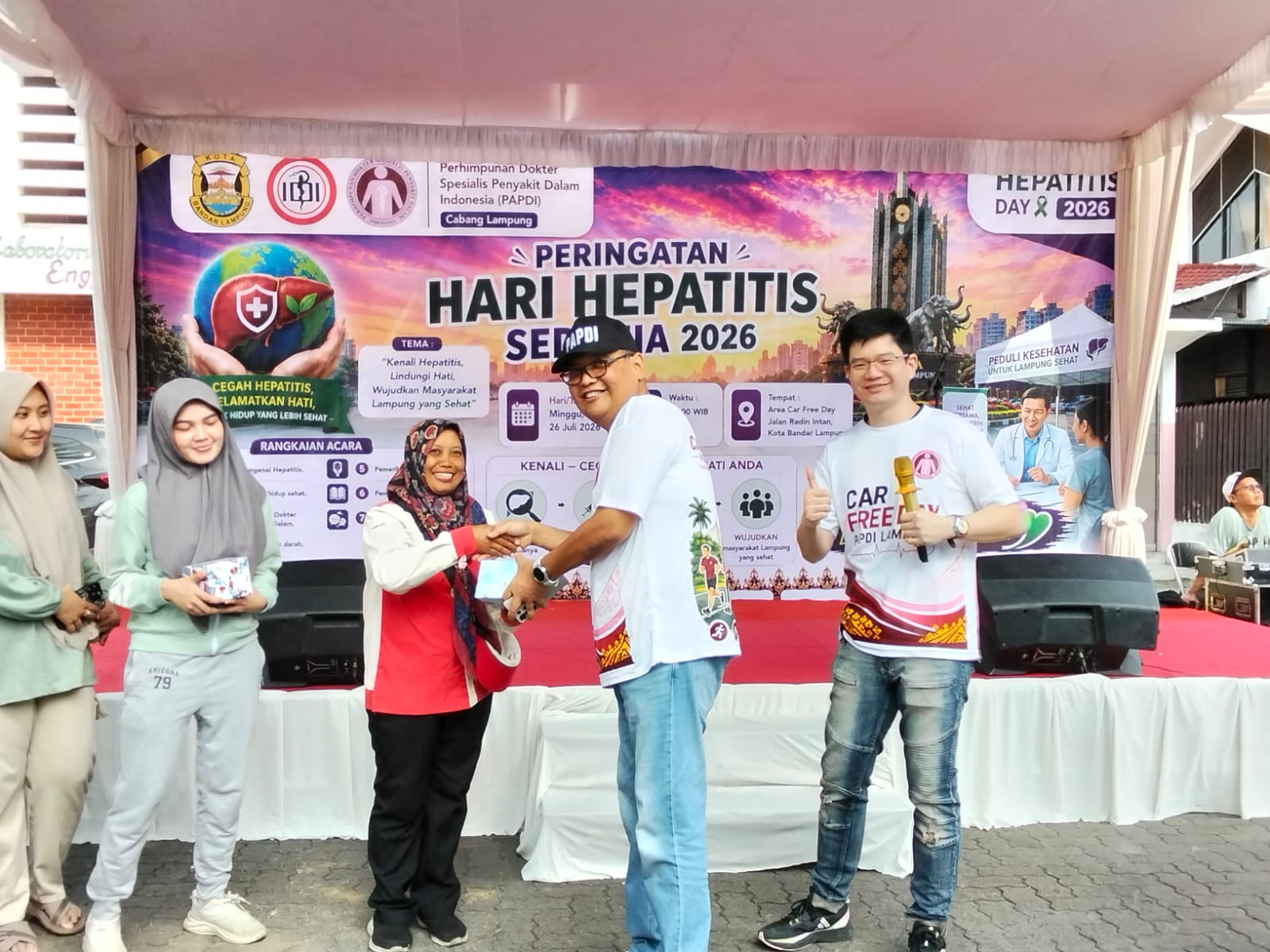 PAPDI Lampung Edukasi Hepatitis dan Skrining Kesehatan di Car Free Day Bandar Lampung, Minggu 26 Juli 2026