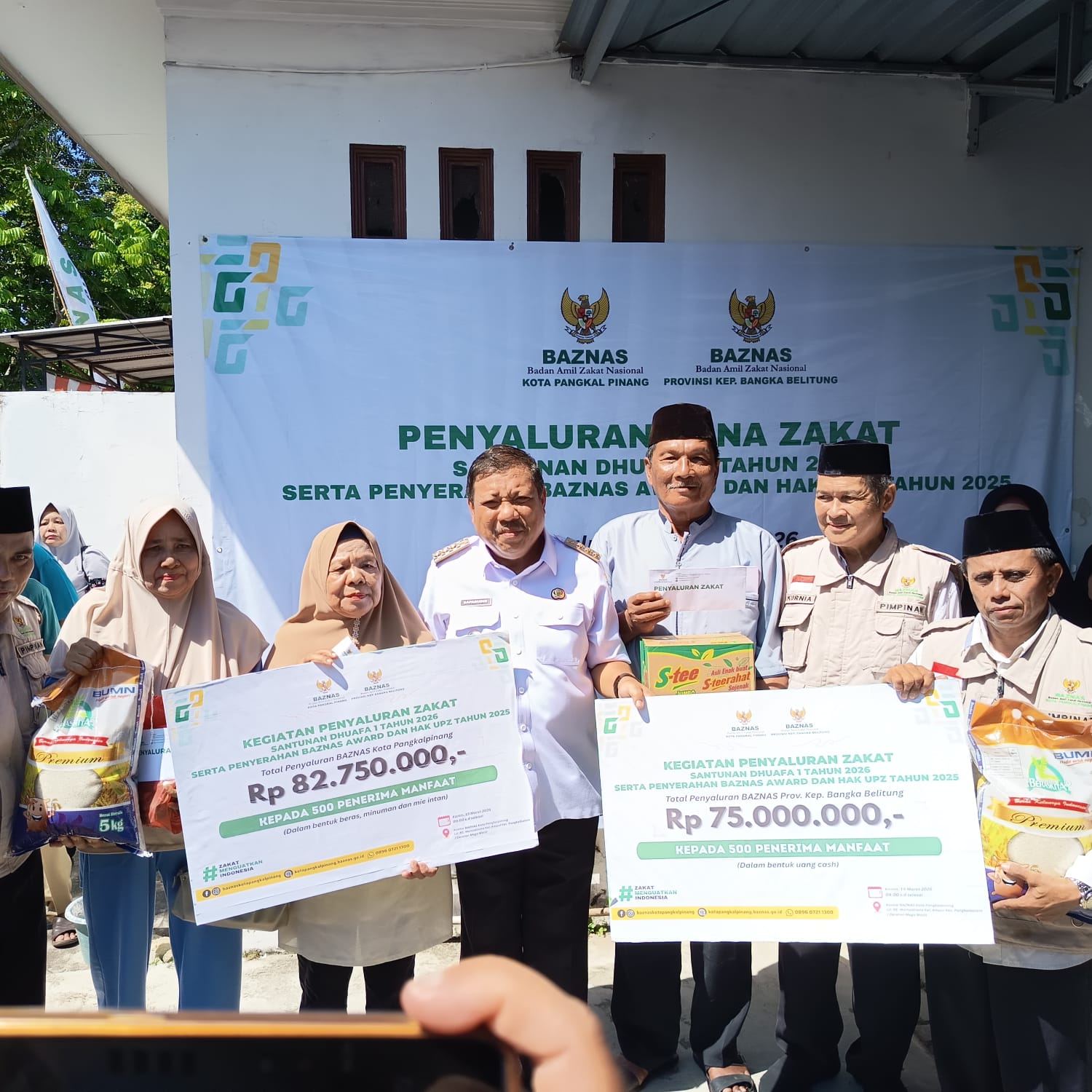 Pemkot Pangkalpinang Salurkan Santunan ke 500 Mustahik Jelang Idul Adha, Beras hingga Uang Tunai Dibagikan