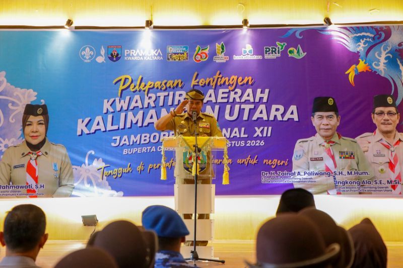 119 Anggota Kontingen Pramuka Kaltara Dilepas ke Jambore Nasional XII 2026 di Cibubur, Gubernur Beri Pesan Ini
