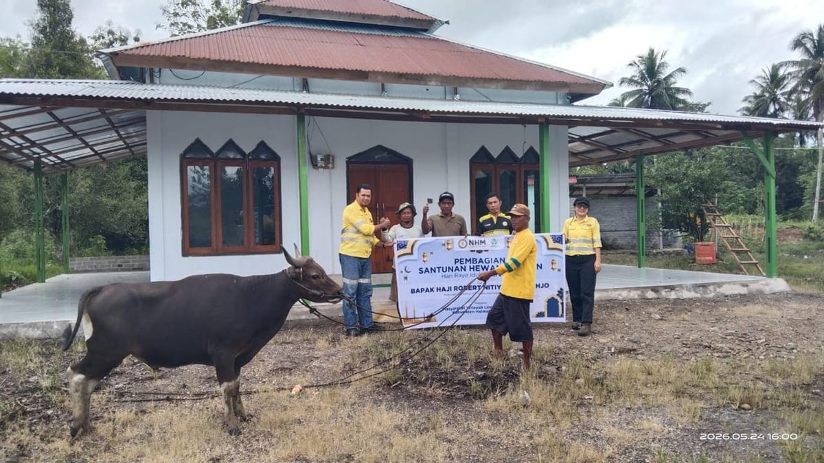 NHM Salurkan 66 Ekor Sapi Kurban ke Lima Kecamatan Lingkar Tambang, Warga: 
