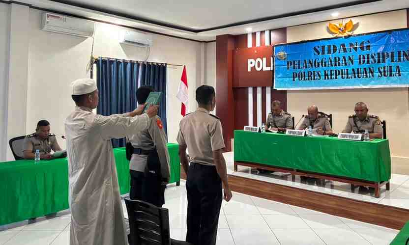 Sidang Disiplin dan Kode Etik, Lima Anggota Polres Kepulauan Sula Diadukan ke Majelis Pemeriksa